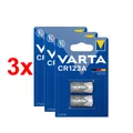 Produktbild: Varta Ultra Lithium CR123A – 3×2er Blister – 6 Stück