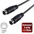 Produktbild: 5 poliges Diodenkabel - DIN Kabel AUX - Diodenstecker 5-polig DIN Stecker - 1,5m