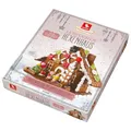 Produktbild: Weiss Lebkuchen Hexenhaus zum Selbstbauen mit süßen Dekorteilen 900g
