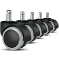 Produktbild: bürostuhl rollen5er Set - 11 MM /22 MM Ersatz-hartbodenrollen für Gaming-Stüh...