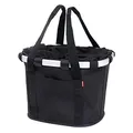 Produktbild: KlickFix Unisex Fahrrad-klappkorb Reisenthel Bikebasket Lenkerkorb, Schwarz, 26 x 35 38 cm EU