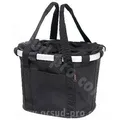 Produktbild: Papierkorb Vorderseite Stoff Klickfix Bikebasket Schwarz (35X28X26CM)