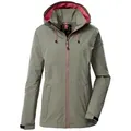 Produktbild: Killtec Outdoorjacke Damen Regenjacke OOKS 1 Leichte, wasser- und winddichte Jacke, atmungsaktiv, abnehmbare Kapuze grün 38 EU