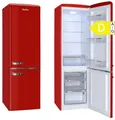 Produktbild: Retro Kühl-Gefrierkombination Rot 244L 181cm LED Energie D leise