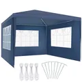 Produktbild: TecTake GmbH Pavillon Barinas mit 3 Seitenteilen, wasserdicht, 3x3m - blau 405965