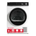 Produktbild: SHARP KD-NHA8S6GW1D-DE Wärmepumpentrockner 8 kg, LED Display, BubbleDrum, Knitterschutz, Trommelbeleuchtung, 15 Programme inkl. BabyCare und Jeans, Super Silent, Energieeffizienzklasse D