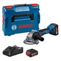 Produktbild: Bosch Professional 18V System Akku-Winkelschleifer GWS 18V-8 (Scheibendurchmesser 125 mm, inklusive 2x Akku GBA 5.0Ah, Ladegerät GAL 18V-40, L-BOXX)