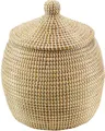 Produktbild: Kobolo Aufbewahrungskorb Schlangenkorb aus Seegras/Kunststoff natur D 32 cm (mit Deckel)