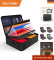 Produktbild: Feuerfeste Dokumentenbox mit Schloss – Tragbare Aktentasche für wichtige Unte...