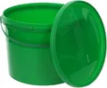 Produktbild: BenBow Eimer mit Deckel 10l grün 10x 10 Liter - lebensmittelecht, stabil, luftdicht, auslaufsicher, geruchsneutral - Aufbewahrungsbehälter aus Kunststoff, mit Henkel - leer