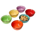 Produktbild: Uni bunt 6er Set Snack- & Dip-Schälchen Ø12cm 200ml 6 Farben Dessert-Schale Bowl