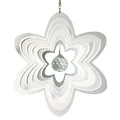 Produktbild: CIM Edelstahl Windspiel - Mirror Crystal Flower - Durchmesser: 20cm Garten Deko