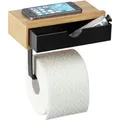 Produktbild: Toilettenpapierrollenhalter Mit Schublade Bambusa, Toilettenpapierhalter Aus Bambus, Braun, Bambus Natur Schwarz - Braun - Wenko