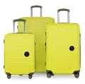 Produktbild: Hauptstadtkoffer Mitte - 3er Kofferset - Handgepäckskoffer 55 cm, mittelgroßer Koffer 68 cm + großer Reisekoffer 77 cm, Hartschale ABS, TSA, Lemon