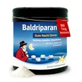 Produktbild: Baldriparan® Gute Nacht Drink [150g] - mit 1mg Melatonin, Glycin & Vitamin B6 zur bewussten Einschlafbegleitung. Laborgeprüft, zuckerarm & vegan. Natürlicher Vanillegeschmack aus Bio-Bourbon-Vanille.