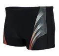 Produktbild: Aquarti Herren Kurze Badehose mit Streifen, Farbe: Schwarz/Rot, Größe: M