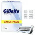 Produktbild: Gillette Skinguard Sensitive Rasierklingen Herren, 11 Original Ersatzklingen für Nassrasierer, Klingen für Männer, Verbesserter Gleitstreifen, Passend für Fusion-Griffe