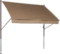 Produktbild: Angerer Klemmmarkise Style mit Handkurbel, Terrasse/Balkon, einfache Montage ohne Bohren, Made in Germany, hochwertiger Stoff, UV-beständig, höhenverstellbar, wasserabweisend, 300 cm Taupe