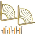 Produktbild: Chstarina Wandhalterung, Wandregal, Dreieck, Winkel, Wandregal, Halterung für Wandregal, aus Holz (Goldfarben)