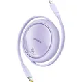 Produktbild: Baseus Free2Pull retractable USB-C / Lightning cable 20W 1m - purple (1 m, USB 2.0, 20 W) (P10364501511-00)