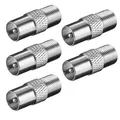 Produktbild: 5x F-Adapter SAT TV Verbinder Kupplung F-Buchse auf Koax IEC Stecker