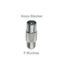 Produktbild: Adapter F-Buchse/Koax-Stecker
