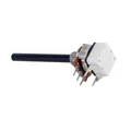Produktbild: WITTKOWARE Mono-Potentiometer mit Schalter, langer Kunststoff-Achse (6x56mm) und Mutter, 10 Kilo-Ohm, ±20%, linear, 0,4W