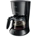 Produktbild: Philips Daily Collection Kaffeemaschine mit Glaskanne, 0,6 l, schwarz (HD7432/20) - Schwarz