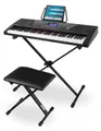 Produktbild: McGrey Home-Keyboard LK-6150 - Einsteiger-Keyboard mit 61 Leuchttasten (Spar-Set, 3-St., inkl. Ständer, Keyboardbank und Notenhalter), 255 Sounds und Rhythmen - integrierter MP3-Player & Lernfunktionen