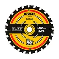 Produktbild: Dewalt Elite Kreissägeblatt DT10624 (Sägeblatt-ø 165/20 mm, Schnittbreite: 1,65 mm, 24 Zähne, Zahngeometrie: WZ, Zahnwinkel: 18°, ultra-scharfe Hartmetall-Zähne, mit Nail Tough, für Universal-Einsatz)