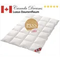 Produktbild: Canada Daunenbettdecke Canada Dreams Luxus Übergangs Daunendecke, Füllung: 90% Daunen 10% Kleinstfedern, Bezug: Baumwolle, beste Qualität, Klasse 1 weiß 135 cm x 200 cm