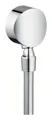 Produktbild: Hansgrohe FixFit Wandanschluss S mit Rückflussverhinderer und Kugelgelenk - Chrom - 27506000