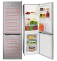 Produktbild: Amica KGCL 384 155-1 E Kühl- und Gefrierkombination, freistehend, 157 l, Edelstahl