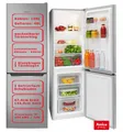 Produktbild: Amica Kühl-Gefrierkombination silber 157L 48cm breit 144cm hoch Kühlschrank