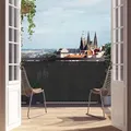 Produktbild: Woltu Zaunblende Sichtschutz Aus 280 G/m2 Hdpe Balkonsichtschutz Tennisblende Windschutz Sonnenschutz Mit Kabelbindern Wetterfest Schattiernetz Für Garten Balkon Sportplatz, 1x10m, Anthrazit