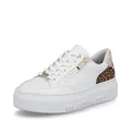 Produktbild: Rieker Damen Low-Top Sneaker M1900, Frauen Halbschuhe,Freizeitschuhe,Turnschuhe,Laufschuhe,straßenschuhe,Strassenschuhe,Weiss (80),39 EU / 6 UK