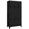 Produktbild: vidaXL Schließfachschrank Schwarz 90x45x180 cm Stahl