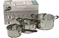 Produktbild: Tefal Jamie Oliver 6-teiliges Set bestehend aus 3-teiligem Set mit Deckeln, Stielkasserolle 16 cm und 20 & 24 cm Schmortöpfen, Thermo Fusion, ofengeeignet, Silikongriff und Glasdeckel