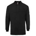 Produktbild: Portwest Flammhemmendes, antistatisches Langarm Poloshirt, Größe: XXL, Farbe: Schwarz, FR10BKRXXL