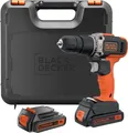Produktbild: Black & Decker BCD003C2K-QW, Handbohrmaschine, Ohne Schlüssel, Schwarz, Rot, 1 cm, 1400 RPM, 2,5 cm