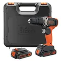 Produktbild: BLACK+DECKER 18 V Akku-2-Gang-Bohrhammer mit zwei 1,5-Ah-Akkus und 400-mA-Ladegerät, 45 Nm Drehmoment, LED-Arbeitsleuchte, BCD003C2K-QW