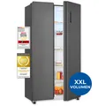 Produktbild: Exquisit Side-by-Side Kühlschrank, 442 L, No-Frost, SBS546-040E anthrazit