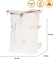 Produktbild: Großer Damen Herren Roll up Rucksack Plane Tasche Fahrradrucksack Kurier Rollup Bag Weiß