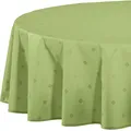 Produktbild: Erwin Müller abwaschbare Tischdecke, Tischwäsche Neuss im Rautendesign grün Größe oval: 140x190 cm - acrylversiegeltes Gewebe für leichtes Wischen
