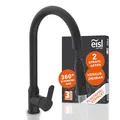 Produktbild: EISL Adria Wasserhahn Küche ausziehbar, 360° Spültischarmatur mit hohem Auslauf, Schwarz, NI183ADRB