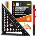 Produktbild: ZENO Zimmermannswinkel 180 mm - Bauwinkel - All-in-One Zimmererwerkzeug: Winkel