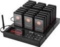 Produktbild: VEVOR Restaurant-Pager-System, Kabelloses Warteschlangensignal mit 400 m Reichweite, Piepser zur Rufannahme von Gästen mit Vibration und Blinken, 24 Pager für Imbisswagen, Kirche