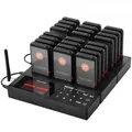 Produktbild: VEVOR Restaurant-Pager-System, Kabelloses Warteschlangensignal mit 400 m Reichweite, Piepser zur Rufannahme von Gästen mit Vibration und Blinken, 24