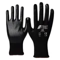 Produktbild: Nitras Nylonhandschuhe, schwarz, Nitril-Beschichtung, schwarz (Farbcode: 1000), teilbeschichtet auf (10, 11, 6, 7, 8, 9) (3500-6)