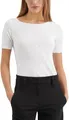 Produktbild: Marc O'Polo Damen T-Shirt aus Bio-Baumwolle mit U-Boot-Ausschnitt, Weiß (White), XL